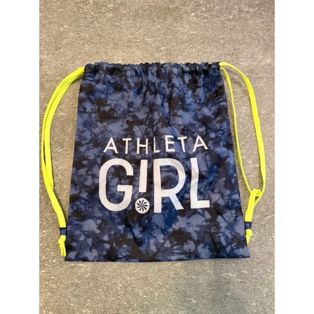 Athleta Girl Blue Tie-Dye Drawstring Backpack